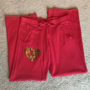 Victoria’s Secret Sequin Heart Sweatpants